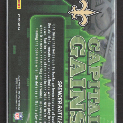 2024 Panini Mosaic Prizm Capital Gains Spencer Rattler #5 RC