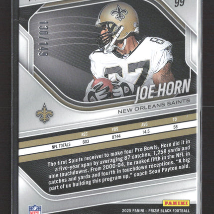 2026 Panini Prizm Black Joe Horn #99 Purple 130/149
