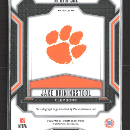2025 Panini Prizm Draft Picks Jake Briningstool #DPA-JBL RC