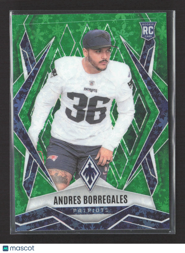 2025 Panini Phoenix Football Andres Borregales #214 Green RC 122/149