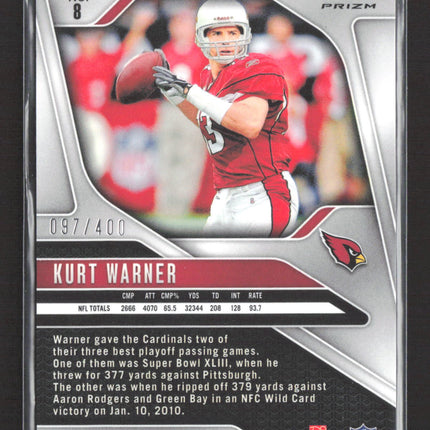 2024 Panini Prizm Football Kurt Warner #8 Orange 097/400