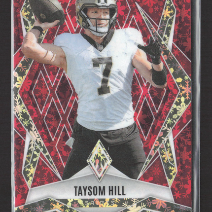 2025 Panini Phoenix Football Taysom Hill #51 Red Snowflake 185/399