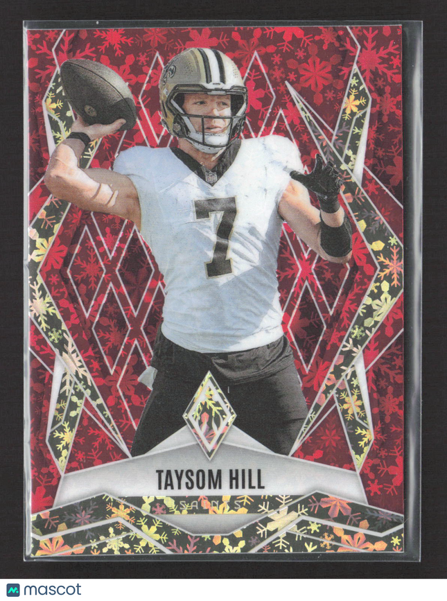 2025 Panini Phoenix Football Taysom Hill #51 Red Snowflake 185/399
