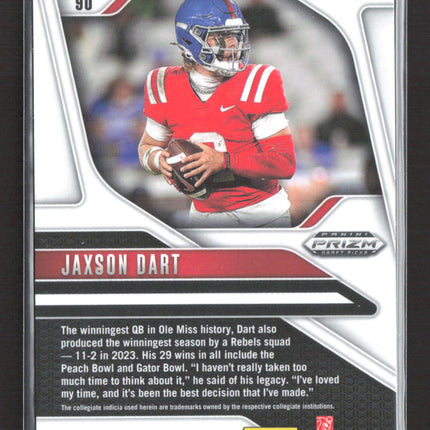 2025 Panini Prizm Draft Picks Jaxson Dart #90 RC