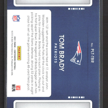 2021 Panini Contenders Football Tom Brady #PLT-TBR Playoff Ticket