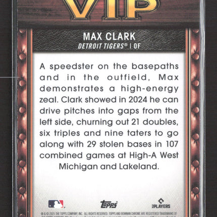2025 Bowman Chrome Very Important Prospects Max Clark #VIP-10