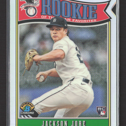 2025 Bowman Chrome Rookie of the Year Favorites Jackson Jobe #ROY-3 RC