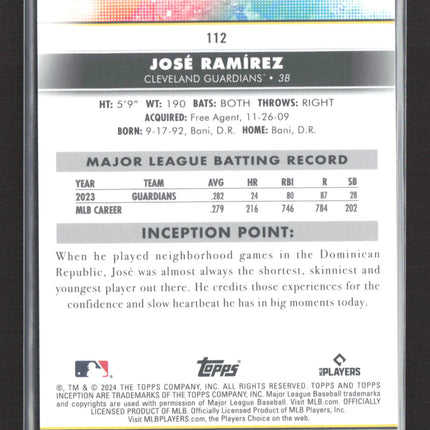 2024 Topps Inception José Ramírez #112