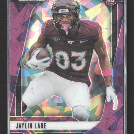 2025 Panini Prizm Draft Picks Jaylin Lane #147 Pink Mosaic 198/199 RC