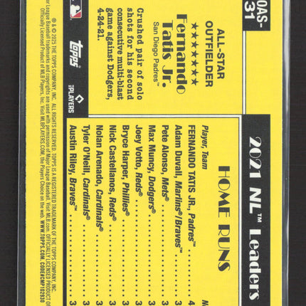 2025 Topps 1987 Topps Baseball All Star Fernando Tatis Jr. #90AS-31