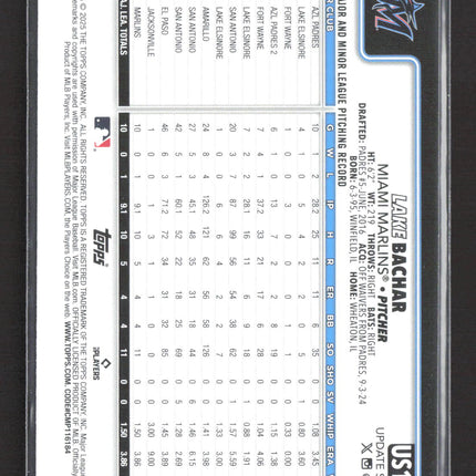 2025 Topps Update Series Lake Bachar #US158 Red RC