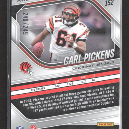 2025 Panini Prizm Carl Pickens #152 Orange /249