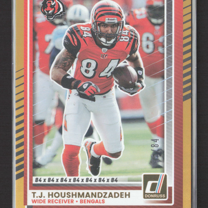 2025 Panini Donruss Football T.J. Houshmandzadeh #195 Gold /84