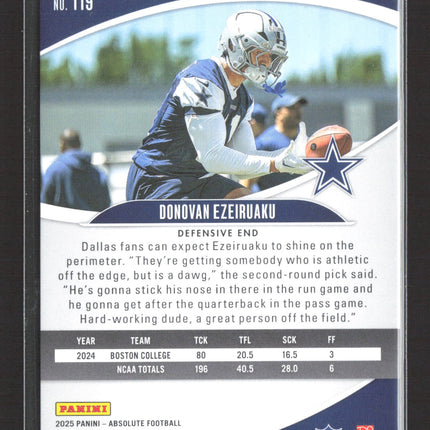 2025 Panini Absolute Football Donovan Ezeiruaku #119 191/825