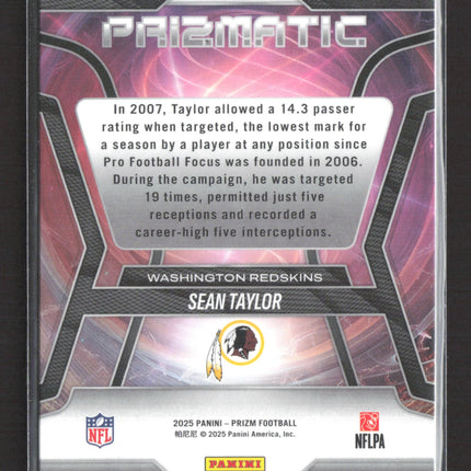 2025 Panini Prizm Prizmatic Sean Taylor #11