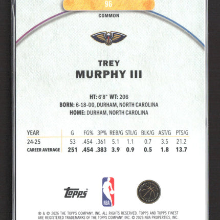 2026 Topps Finest Trey Murphy III #96 088/200 Blue