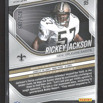 2026 Panini Prizm Black Rickey Jackson #95 Purple 025/199