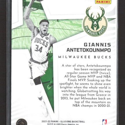 2022 Panini Illusions Shining Stars Giannis Antetokounmpo #8