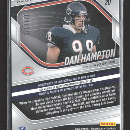2026 Panini Prizm Black Dan Hampton #20 124/175 White