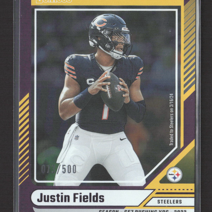 2024 Panini Donruss Justin Fields #235 Purple /500