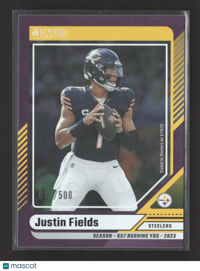2024 Panini Donruss Justin Fields #235 Purple /500