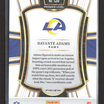 2026 Panini Select Football Prizm Davante Adams #120 Silver
