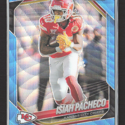 2025 Panini Prizm Isiah Pacheco #126 Blue Wave /230
