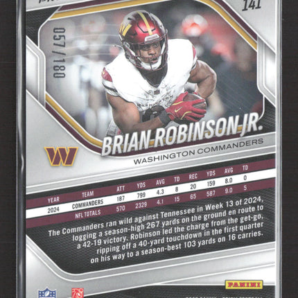 2025 Panini Prizm Football Brian Robinson Jr. #141 Pigskin 057/180
