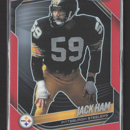 2026 Panini Prizm Black Football Jack Ham #120 Red 014/299