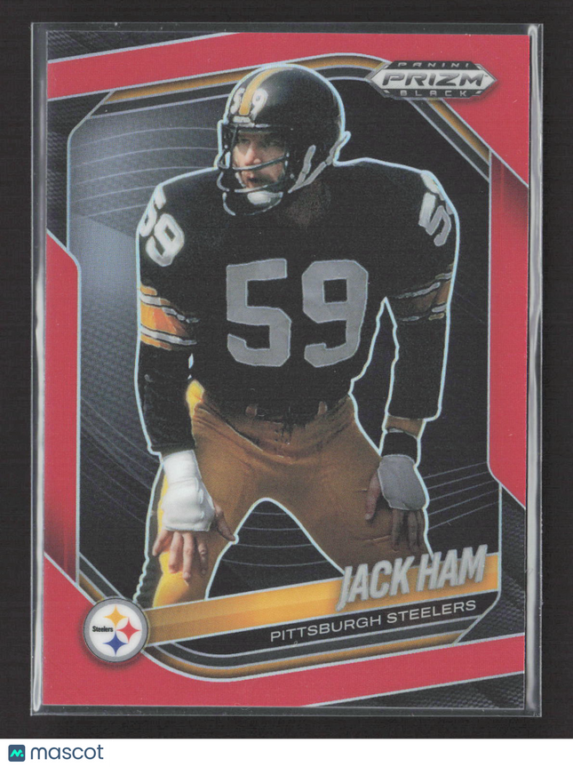 2026 Panini Prizm Black Football Jack Ham #120 Red 014/299