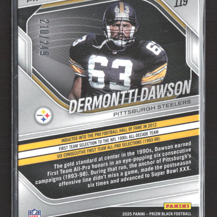 2026 Panini Prizm Black Dermontti Dawson #119 Silver 210/249