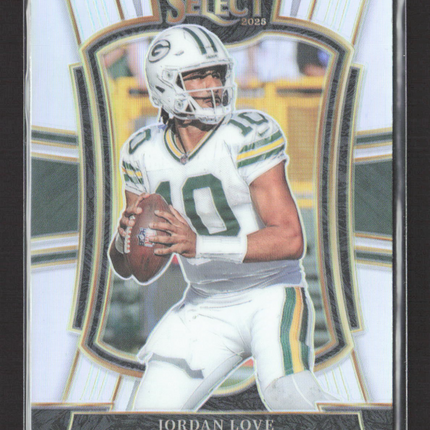 2026 Panini Select Prizm Jordan Love #168 Premier Level Silver