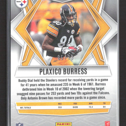 2025 Panini Phoenix Football Plaxico Burress #35 85/99 Red