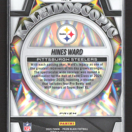 2026 Panini Prizm Black Kaleidoscopic Hines Ward #9