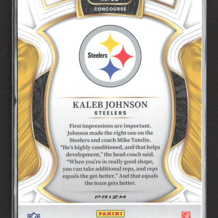 2026 Panini Select Football Concourse Kaleb Johnson #52 Silver RC