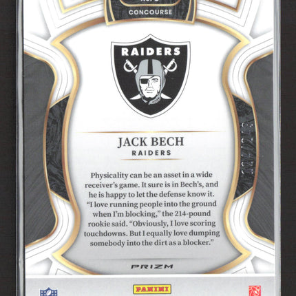 2026 Panini Select Prizm Jack Bech #6 Blue Checkerboard RC /249