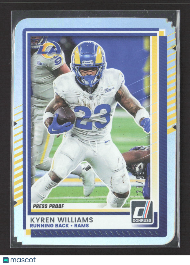2025 Panini Donruss Kyren Williams #138 Press Proof Blue 23/99