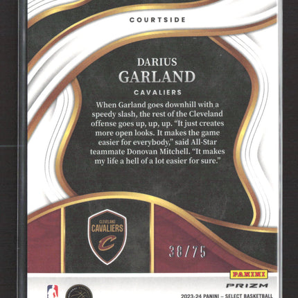 2024 Panini Select Prizm Courtside Darius Garland #250 Blue 38/75