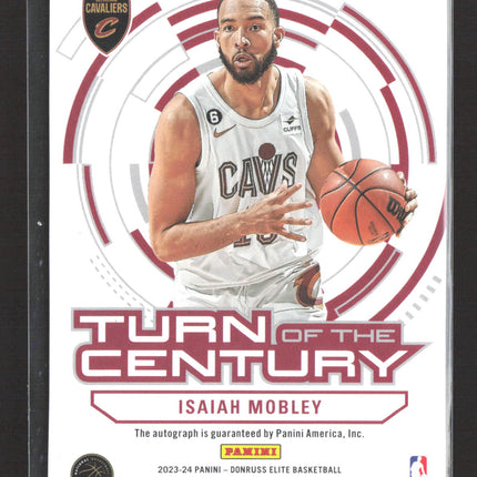 2024 Panini Donruss Elite Turn of the Century Isaiah Mobley #TCS-MOB 38/49 auto