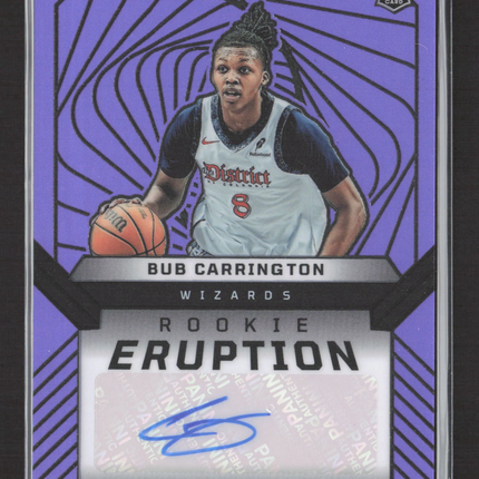 2025 Panini Obsidian Rookie Eruption Bub Carrington #REA-BUB Purple 07/49 RC