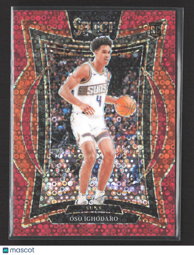 2025 Panini Select Basketball Oso Ighodaro #75 Red Disco Prizm 13/49