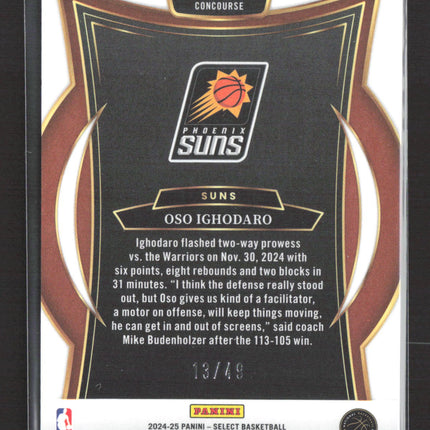 2025 Panini Select Basketball Oso Ighodaro #75 Red Disco Prizm 13/49