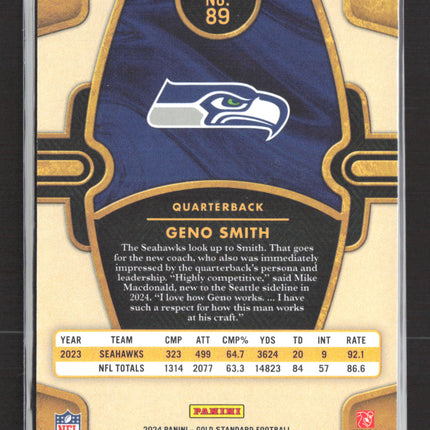 2024 Panini Gold Standard Football Geno Smith #89 44/99