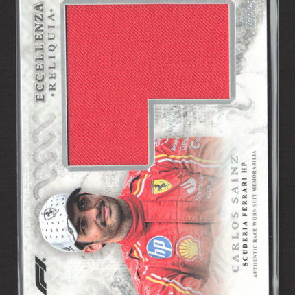 2024 Topps F1 Eccellenza Reliquia Carlos Sainz #ER-CS Race Worn Suit Relic