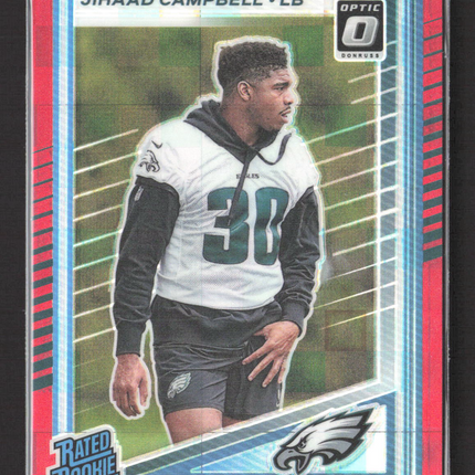 2025 Panini Donruss Optic Prizm Jihaad Campbell #343 Red Pandora