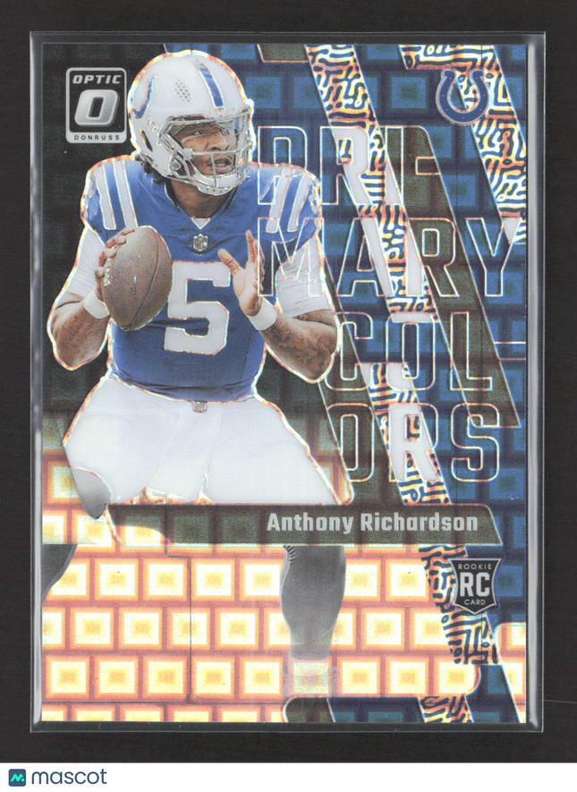 2023 Panini Optic Primary Colors Anthony Richardson #1 RC 21/25 Black Pandora