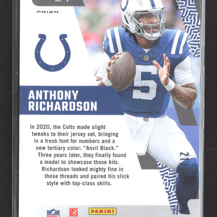 2023 Panini Optic Primary Colors Anthony Richardson #1 RC 21/25 Black Pandora