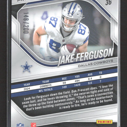 2025 Panini Prizm Jake Ferguson #36 Hyper 148/200