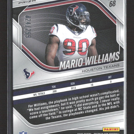 2026 Panini Prizm Black Mario Williams #68 Red /299