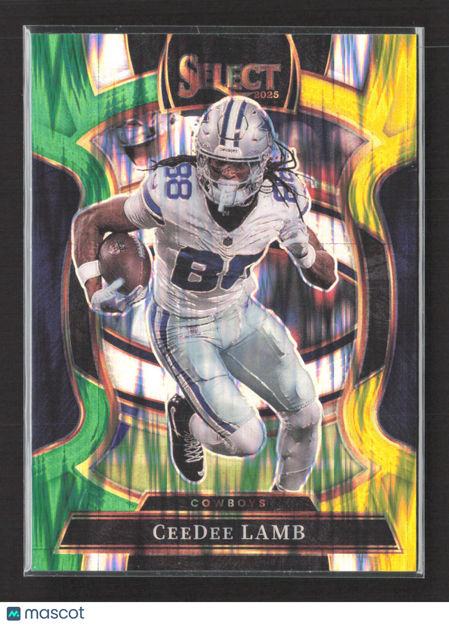 2026 Panini Select Concourse Prizm CeeDee Lamb #98 Green Yellow Shock